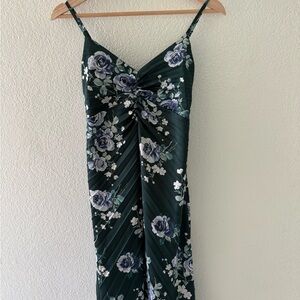 Abercrombie & Fitch Dark Green Floral Maxi Dress